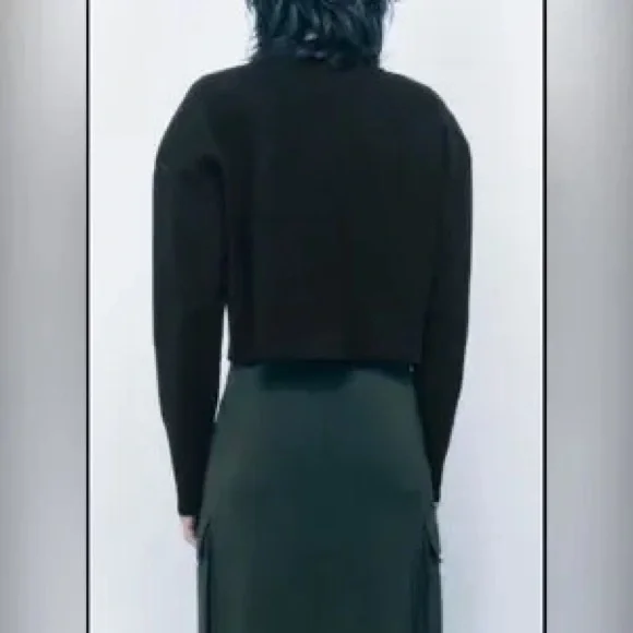 Zara Black Cardigan Sweater - Picture 2 of 5